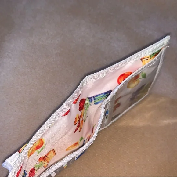 Vintage LeSportsac Farmstand Fruit Flowers 3pcs Bag Purse Pouch Wallet - Picture 14 of 15